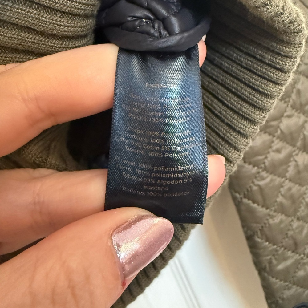 On This Day OTD onthisday Green Quilted Bomber Hooded Jacket Medium - Picture 4 of 7